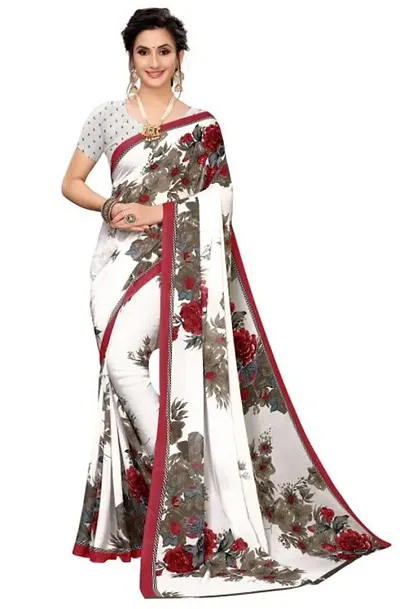 Georgette Floral Printed Daily Wear Sarees