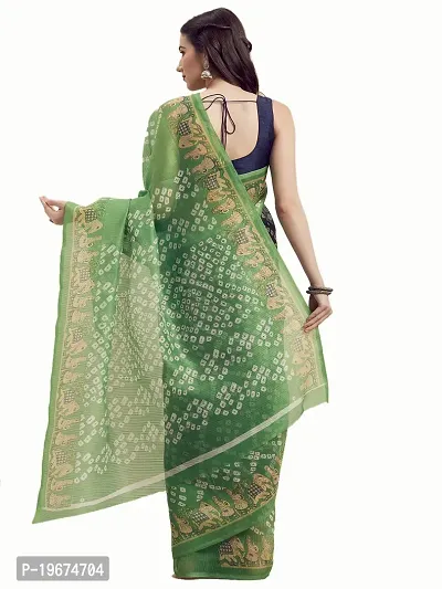 Women Stylish Georgette Solid Saree with Blouse piece-thumb2