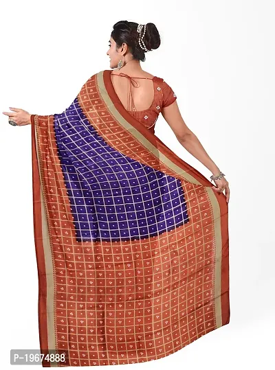 Women Stylish Art Silk Printed Saree with Blouse piece-thumb3