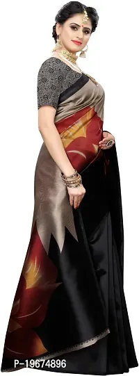 Women Stylish Art Silk Solid Saree with Blouse piece-thumb3