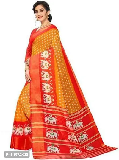 Women Stylish Crepe Printed Saree with Blouse piece-thumb2