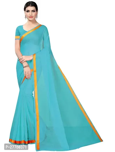 Stylish Art Silk Green Saree With Blouse Piece For Women