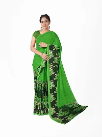 Women Stylish Georgette Printed Saree with Blouse piece-thumb1