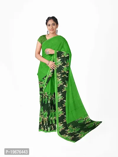 Women Stylish Georgette Printed Saree with Blouse piece-thumb2