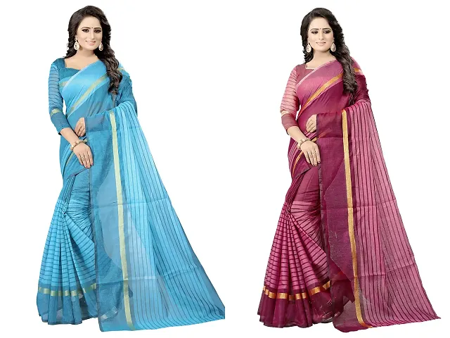 Elegant Cotton Silk Saree with Blouse piece 