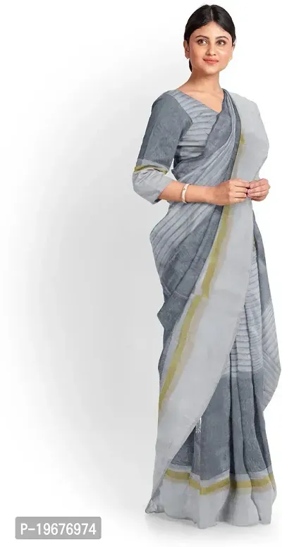 Women Stylish Cotton Silk Printed Saree with Blouse piece