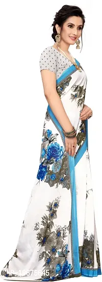 Women Stylish Art Silk Printed Saree with Blouse piece-thumb4