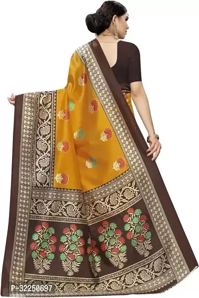 Stylish Mustard Cotton Silk Woven Design Saree with Blouse piece For Women-thumb4