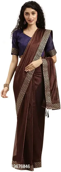 Women Stylish Art Silk Embroidered Saree with Blouse piece-thumb0