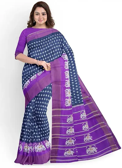 Must Have Art Silk Saree with Blouse piece 