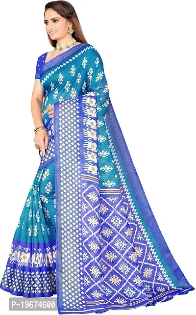 Women Stylish Art Silk Self Pattern Saree with Blouse piece-thumb3