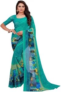 Stylish Fancy Georgette Daily Wear Printed Saree With Blouse Piece For Women Pack Of 3-thumb1