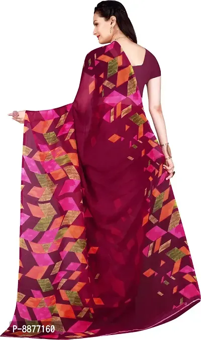 Stylish Fancy Georgette Daily Wear Printed Saree With Blouse Piece For Women Pack Of 2-thumb2