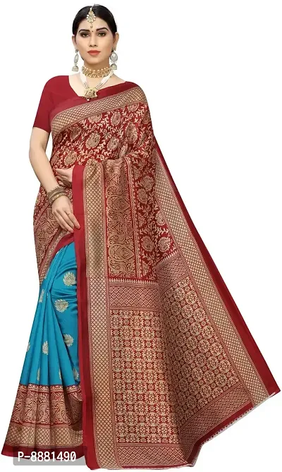 Stylish Fancy Art Silk Bollywood Printed Saree With Blouse Piece For Women-thumb0