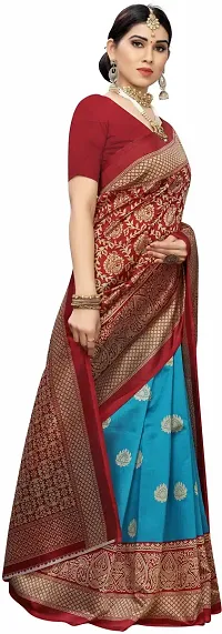 Stylish Fancy Art Silk Bollywood Printed Saree With Blouse Piece For Women-thumb2