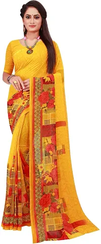 Beautiful Georgette Printed Sarees With Blouse