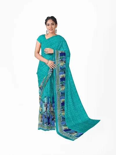 Beautiful Georgette Saree With Blouse Piece