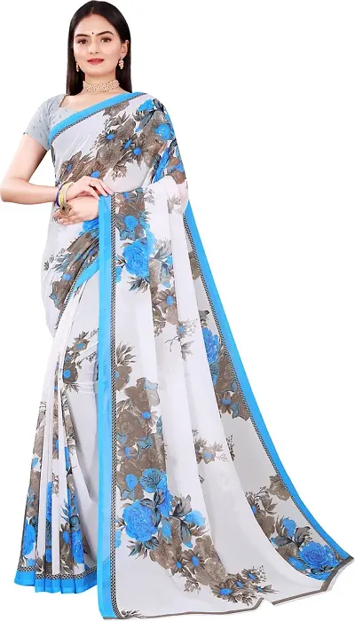 Trending Georgette Saree with Blouse piece 