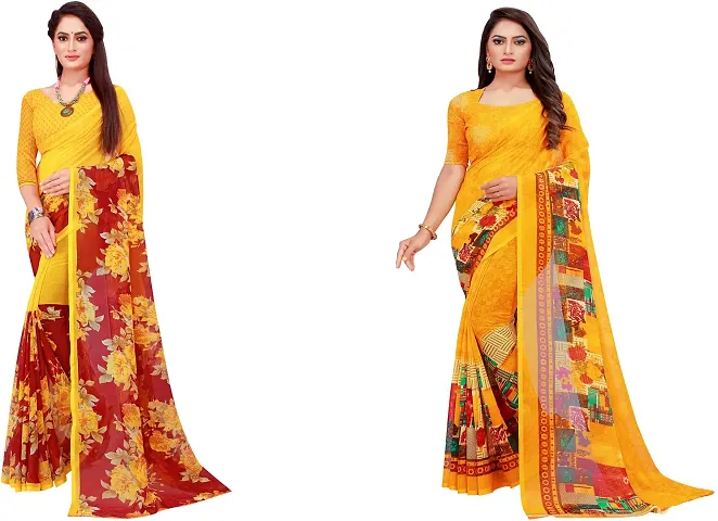 Must Have Georgette Saree with Blouse piece 