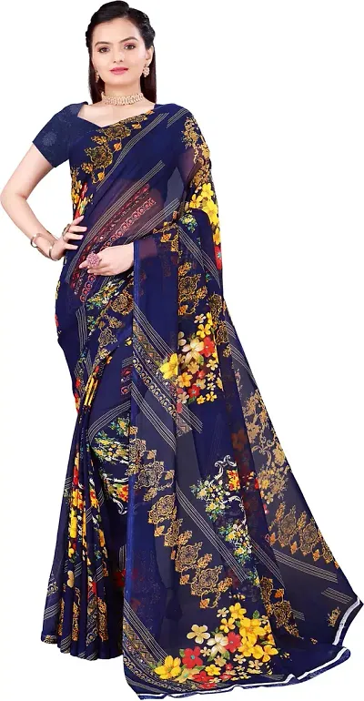 Beautiful Georgette Saree with Blouse piece