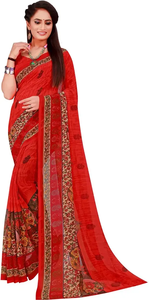 Beautiful Art Silk Saree with Blouse piece