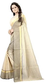 Stylish Fancy Cotton Silk Bollywood Solid Saree With Blouse Piece For Women-thumb1