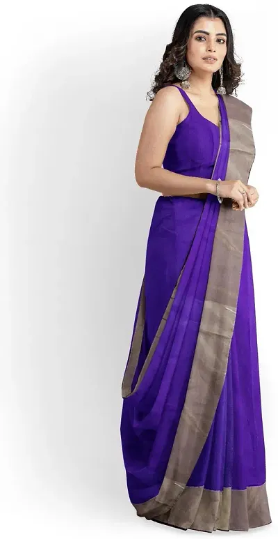 Trending Cotton Silk Saree with Blouse piece 