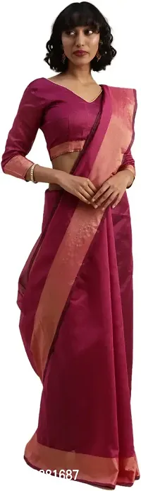 Stylish Fancy Art Silk Bollywood Solid Saree With Blouse Piece For Women