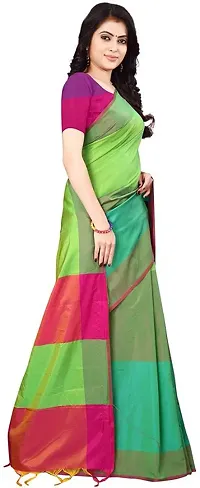 Stylish Fancy Silk Blend Assam Silk Solid Saree With Blouse Piece For Women-thumb3