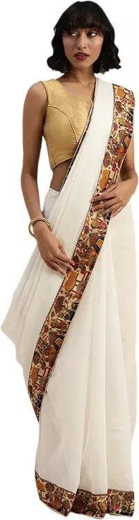 Stylish Fancy Blend Saree With Blouse Piece For Women Pack Of 1