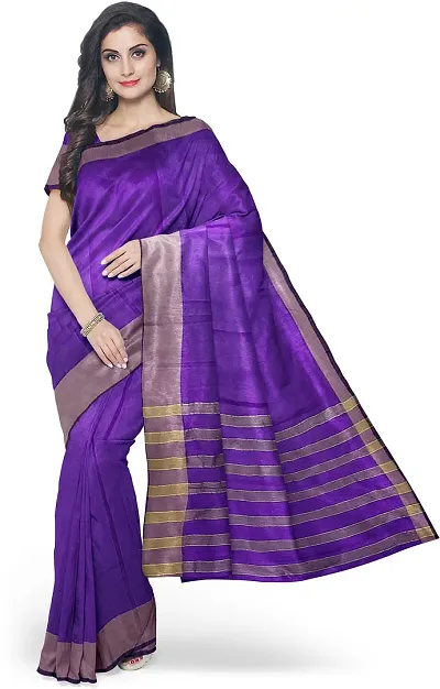 Stylish Fancy Silk Daily Wear Woven Design Saree With Blouse Piece For Women