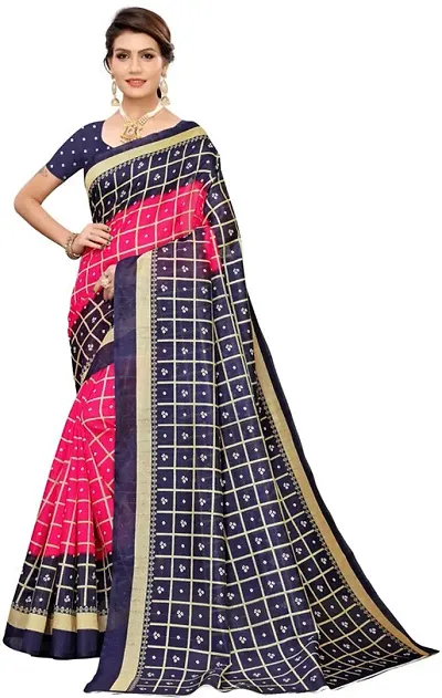 Stylish Fancy Art Silk Saree With Blouse Piece For Women