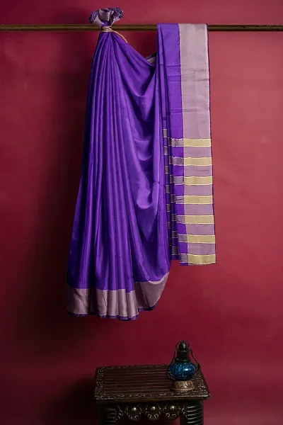 Fancy Silk Saree With Blouse Piece For Women