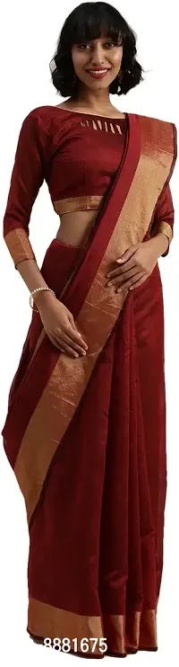 Stylish Fancy Art Silk Bollywood Solid Saree With Blouse Piece For Women