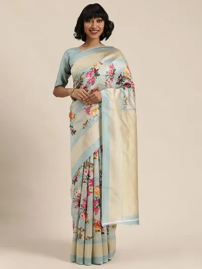 Alluring Art Silk Saree with Blouse piece 