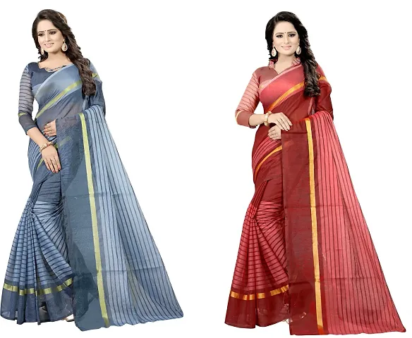 Alluring Cotton Silk Saree with Blouse piece 