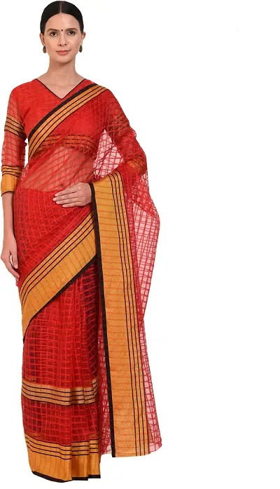 Trending Cotton Silk Saree with Blouse piece 