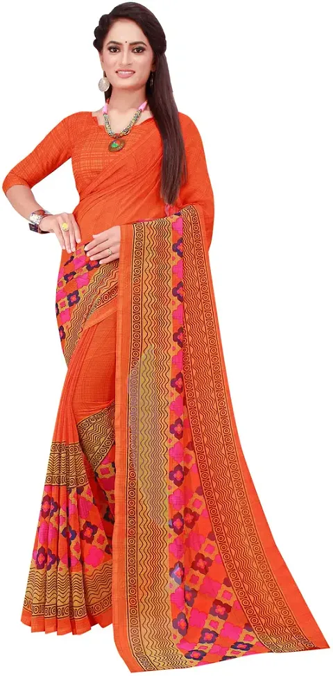 Beautiful Art Silk Saree with Blouse piece