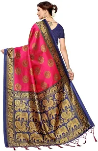 Stylish Fancy Art Silk Bollywood Woven Design Saree With Blouse Piece For Women-thumb3