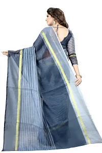 Stylish Fancy Cotton Silk Daily Wear Striped Saree With Blouse Piece For Women Pack Of 2-thumb2