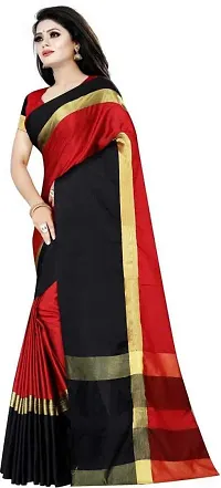 Women Stylish Art Silk Saree with Blouse piece