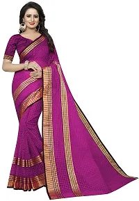 Stylish Fancy Cotton Silk Daily Wear Striped Saree With Blouse Piece For Women Pack Of 2-thumb2