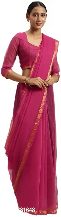 Stylish Fancy Art Silk Bollywood Solid Saree With Blouse Piece For Women-thumb0