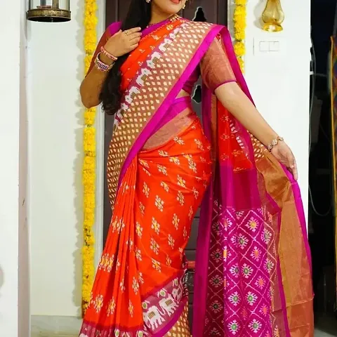 Alluring Cotton Saree with Blouse piece 