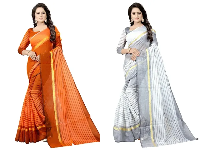 Best Selling Cotton Silk Saree with Blouse piece 