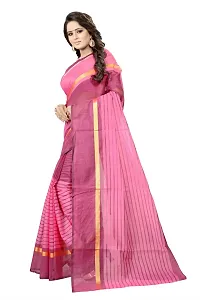 Stylish Fancy Cotton Silk Bollywood Solid Saree With Blouse Piece For Women-thumb1