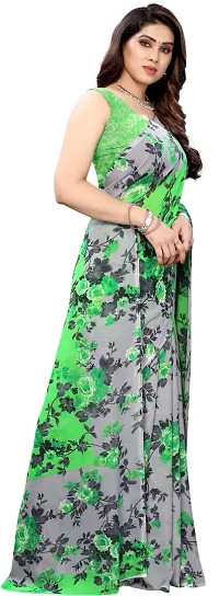 Stylish Fancy Georgette Bollywood Printed Saree With Blouse Piece For Women-thumb2