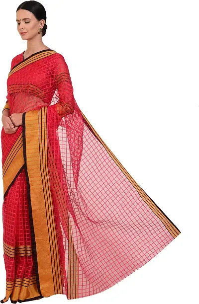 Must Have Art Silk Saree with Blouse piece 