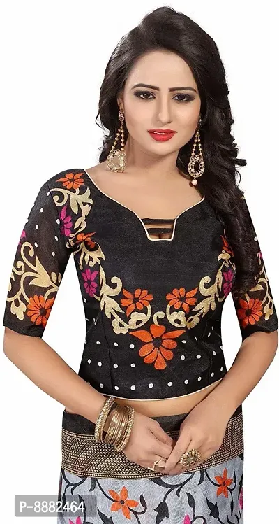 Stylish Fancy Art Silk Bhagalpuri Printed Saree With Blouse Piece For Women-thumb4