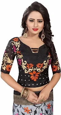 Women Beautiful Art Silk Saree with Blouse piece-thumb3
